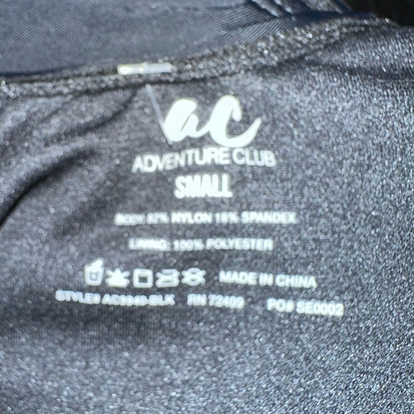 NWT Adventure club black knotted strap one piece bathing suit size small - Picture 7 of 7